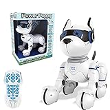 Lexibook Power Puppy - Mein Roboterhund zum Trainieren - Programmierbarer Roboter mit Fernbedienung, Dressurfunktion, Gestensteuerung, Tanz, Musik, Lichteffekte - DOG01